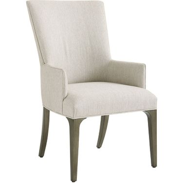 Ariana Bellamy Upholstered Arm Chair Set of 2 In Platinum