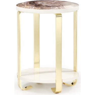 Ariana Chairside Table In Gold