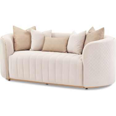 Ariana Loveseat In Gold Beige