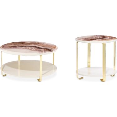 Ariana Occasional Table Set In Gold