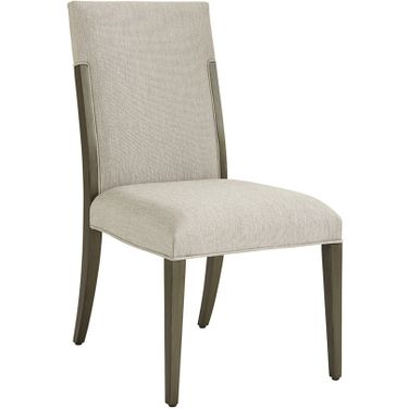Ariana Saverne Upholstered Side Chair Set of 2 In Platinum