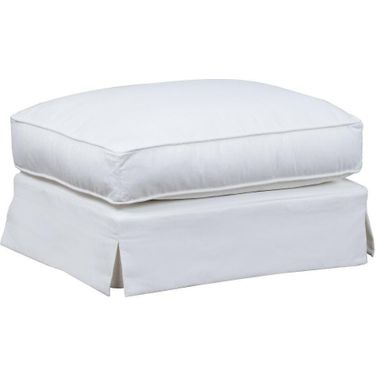 Ariana White Slipcovered Ottoman