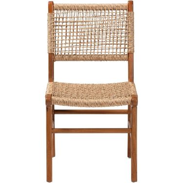 Ariba Viro Fiber Dining Chair In Caramel Brown and Natural Brown