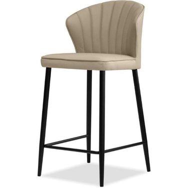 Ariel Wheat Leather And Black Legs Counter Stool