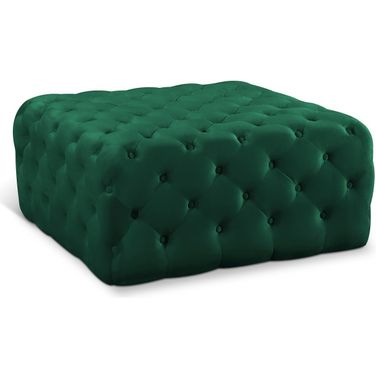 Ariel Velvet Ottoman/Bench In Green