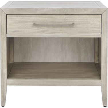 Ariella 1 Drawer Wood Nightstand In Light Grey