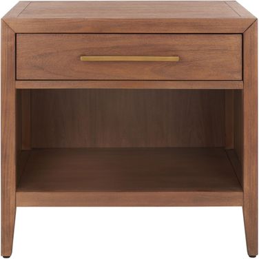 Ariella 1 Drawer Wood Nightstand In Brown