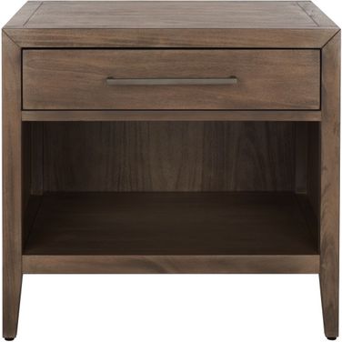Ariella 1 Drawer Wood Nightstand In Light Brown