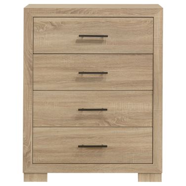 Arielle 4-Drawer Bedroom Chest of Drawers In Light Oak