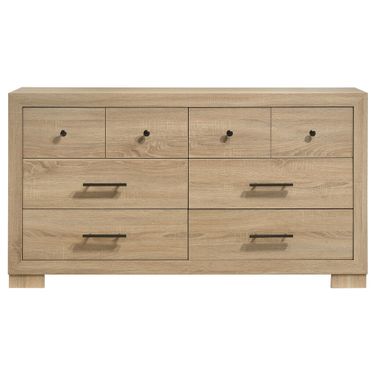 Arielle 6-Drawer Bedroom Dresser Cabinet In Light Oak