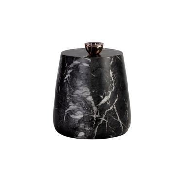 Aries Marble Look End Table In Black