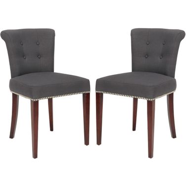 Arion Charcoal Linen Ring Chair Set of 2