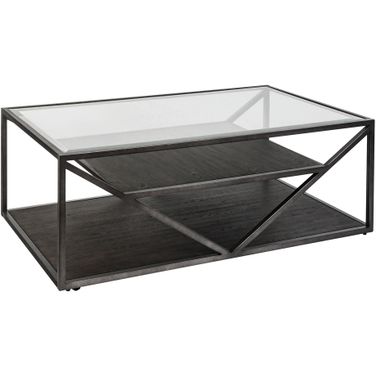 Arista Cobblestone Brown Rectangular Cocktail Table