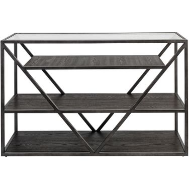 Arista Cobblestone Brown Sofa Table