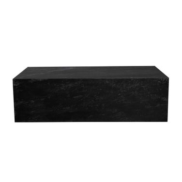 Ark Rectangle Cocktail Table In Genuine Black Marble