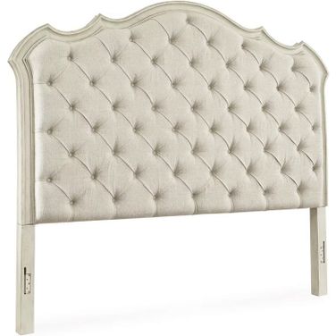 Arlendyne Antique White King/California King Upholstered Panel Headboard Only