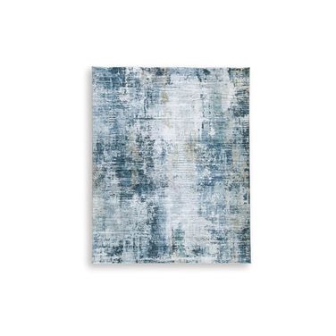 Arlenmont 7'6" x 9'6" Area Rug In Blue/White/Brown