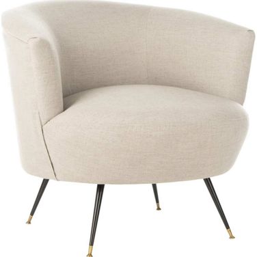 Arlette Light Gray Velvet Retro Mid Century Accent Chair