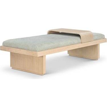 Arlington Mint/Natural Chenille Fabric Bench In Mint/Natural