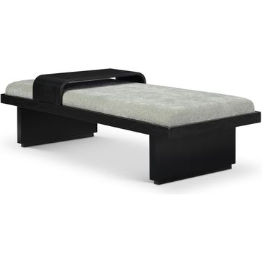Arlington Mint/Black Chenille Fabric Bench In Mint/Black