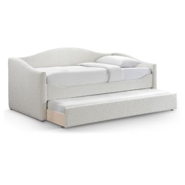 Arlo Boucle Fabric Twin Daybed In Cream