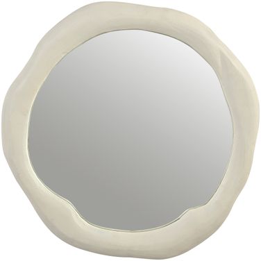 Armada 24 Inch Aluminum Mirror In Cream