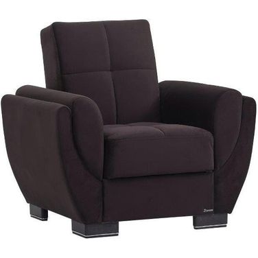 Armada Air Upholstered Convertible Armchair with Storage In Black AIR-AC-103