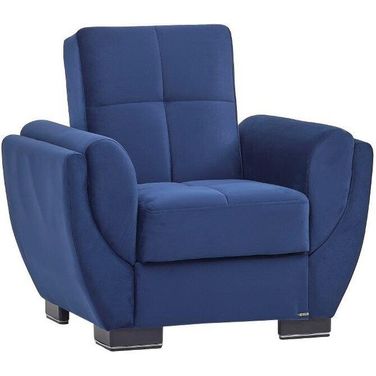 Armada Air Upholstered Convertible Armchair with Storage In Blue AIR-AC-104