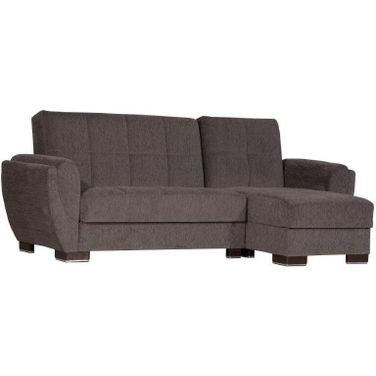 Armada Air Upholstered Convertible Chaise Lounge with Storage In Gray AIR-CL-119