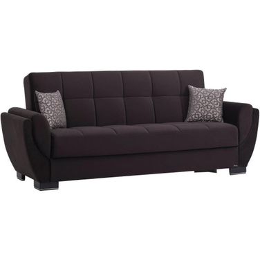 Armada Air Upholstered Convertible Sofabed with Storage In Black AIR-SB-103