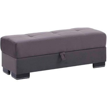 Armada Air Upholstered Ottoman with Storage In Gray AIR-O-101