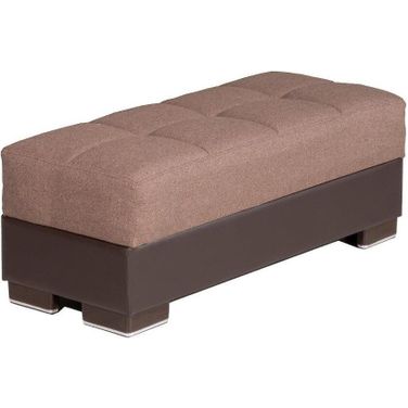 Armada Upholstered Ottoman with Storage In Brown