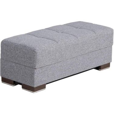 Armada Upholstered Ottoman with Storage In Light Gray