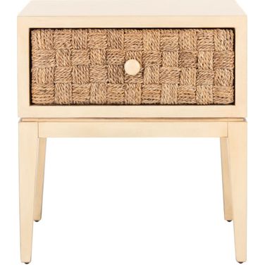 Armand Woven Wood Nightstand In Natural