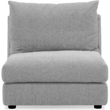 Armstrong Clamshell Herring Fabric Extension Armless Chair