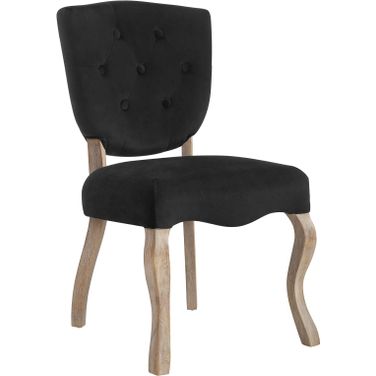 Array Black Vintage French Performance Velvet Dining Side Chair