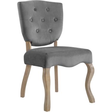 Array Gray Vintage French Performance Velvet Dining Side Chair