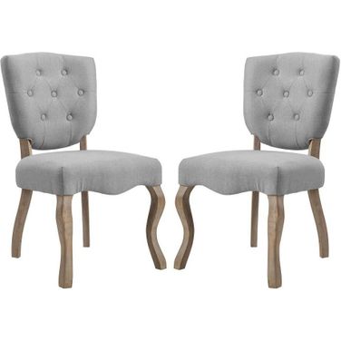 Array Dining Side Chair Set of 2 In Light Gray