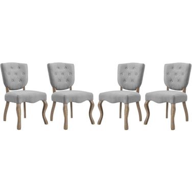 Array Dining Side Chair Set of 4 In Light Gray