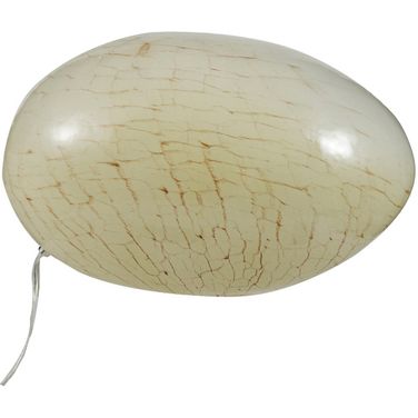 Art Glass and Metal Table Lamp In Amber
