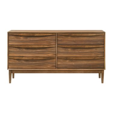 Artemio 6 Drawer Wood Dresser In Brown