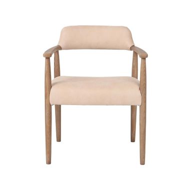 Artemis Dining Chair In Oyster Beige and Brown