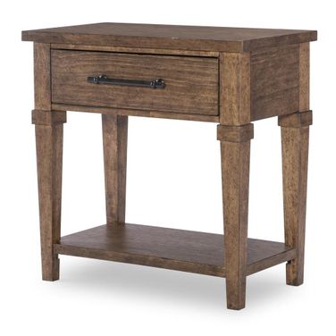 Artisan's Place 1 Drawer Night Stand In Vintage Pine and Ironwood