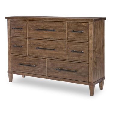 Artisan's Place 8 Drawer Dresser In Vintage Pine and Ironwood
