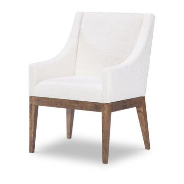 Artisan's Place Upholstered Host Chair Set of 2 In Vintage Pine and Ironwood