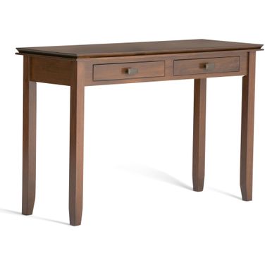 Artisan Solid Wood Console Sofa Table In Russet Brown
