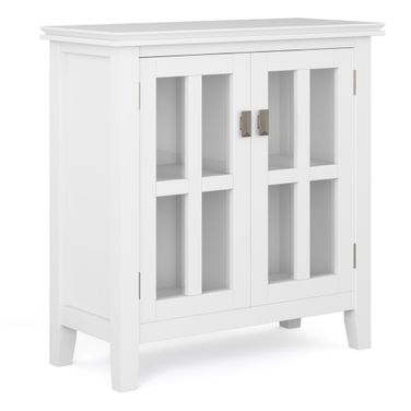 Artisan Solid Wood Low Storage Cabinet In White