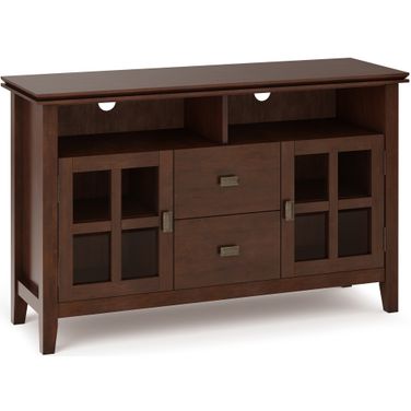 Artisan Solid Wood TV Media Stand In Russet Brown