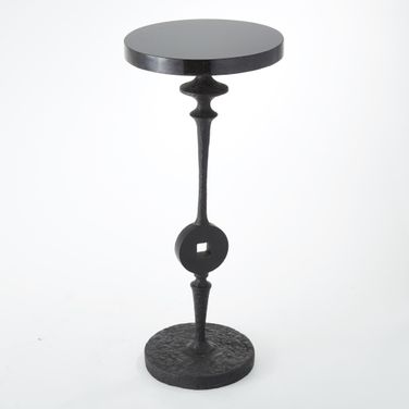 Artisan Square Peg Accent Table In Black