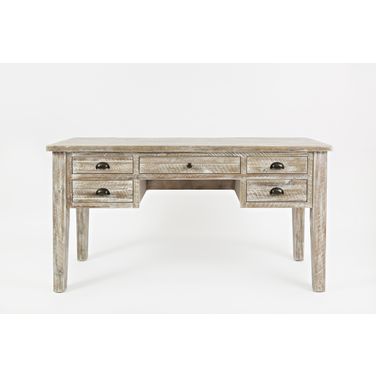 Artisan'S Craft 5 Drawer Desk In Washed Grey